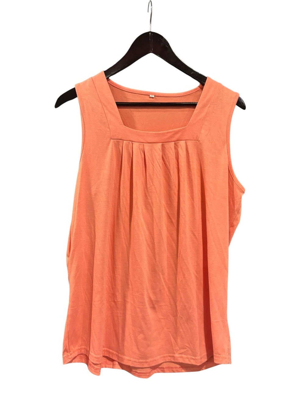 Amazon Women's Coral Pleated Scoop-Square Neck Tank Top